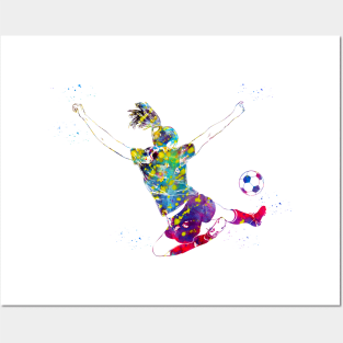 Soccer Player Girl Posters and Art